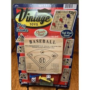 Baseball Peg Game Vintage Toys Real Wood Board Ja-Ru Inc. 2016 (NEW/SEALED)